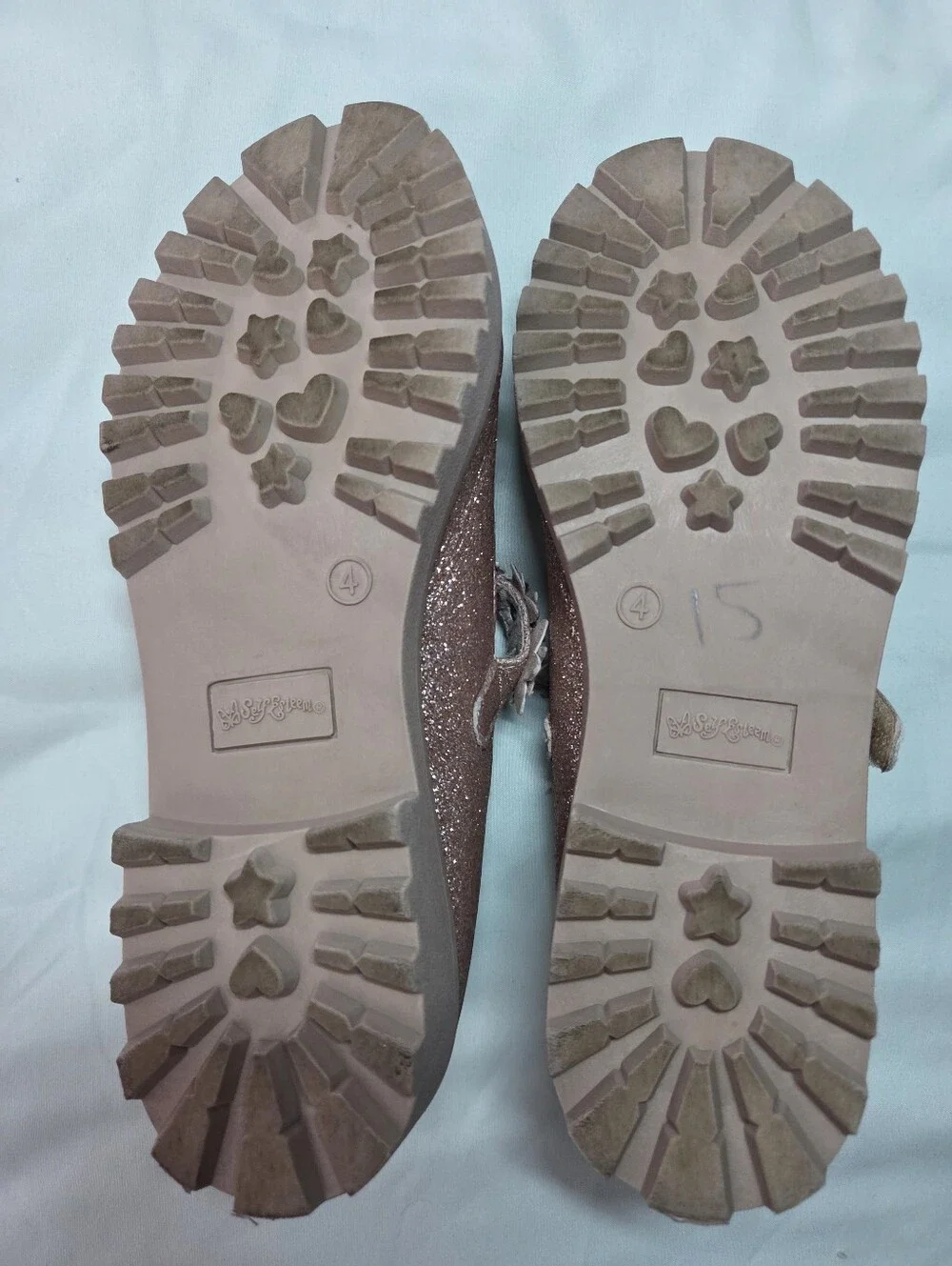 Self Steem Girls Sparkle Style Mary Jane Shoes in Rose Gold Size 4